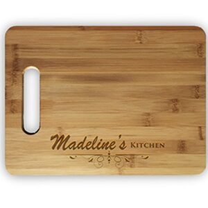 Custom Personalized Laser Engraved Bamboo Cutting Board - Wedding, Housewarming, Anniversary, Birthday, Holiday, Gift For Him, For Her, For Boys, For Girls, For Husband, For Wife, For Them, For Couple