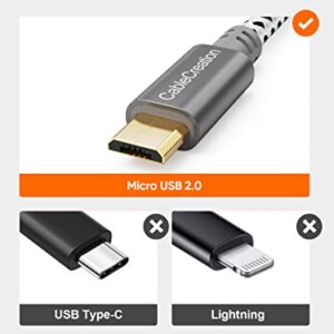 CableCreation USB to Micro USB Adapter 0.15m, USB 2.0 Male to Female for USB Micro-B Devices S7, Flash Drive, Mouse, Keyboard, Game Controller, Aluminum Space Gray