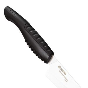 Kyocera Outdoor Ceramic Camp Kitchen Knife and Sheath Set, 4", Black