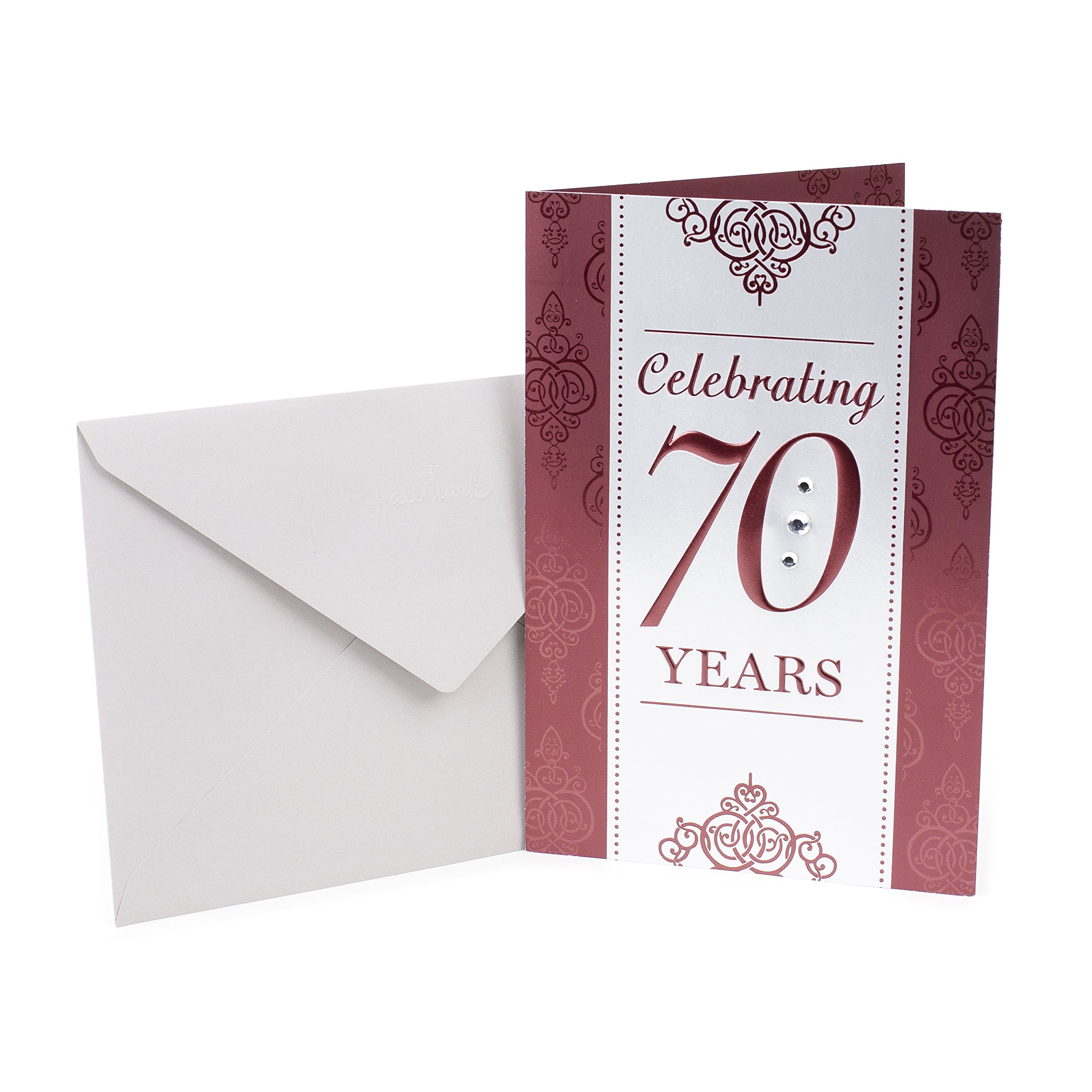 Hallmark 70th Birthday Greeting Card (Scrollwork Pattern)