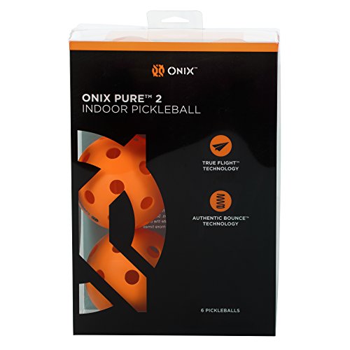 Onix Pure 3 Indoor Pickleball Balls - (1-Pack 3 balls, Orange)