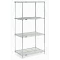 Nexel Chrome Wire Shelving, 24" W x 21" D x 74" H