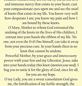 Mary Untier of Knots Holy Card - Powerful and Miraculous Prayer Card (10 pack)