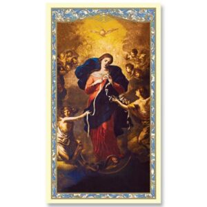 mary untier of knots holy card - powerful and miraculous prayer card (10 pack)