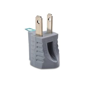 Cable Matters [UL Listed] 3-Pack 2 Prong to 3 Prong Outlet Adapter in Gray (3 Prong to 2 Prong Plug Adapter) - Allows a 2 Prong Outlet to Accept 3 Prong Plugs
