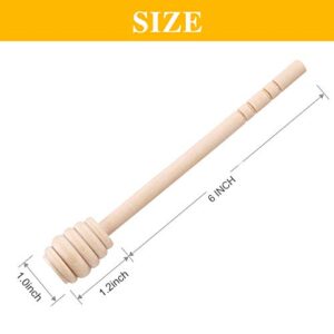 Honey Dippers 6 inch, 20PCS Premium Wooden Honey Stirrer for Honey Jar Dispense Drizzle Honey and Wedding Party Gift