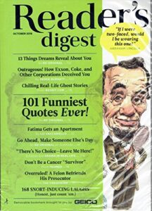 reader's digest magazine - october 2016 - 101 funniest quotes
