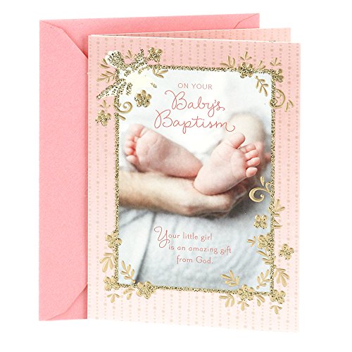 Dayspring Baptism Greeting Card for Baby Girls (Baby Feet) (0399RZA1004)