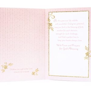 Dayspring Baptism Greeting Card for Baby Girls (Baby Feet) (0399RZA1004)