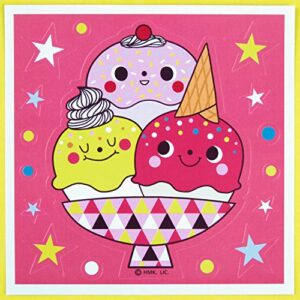 Hallmark Birthday Card for Kids (Ice Cream and Stars Stickers)