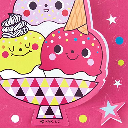 Hallmark Birthday Card for Kids (Ice Cream and Stars Stickers)