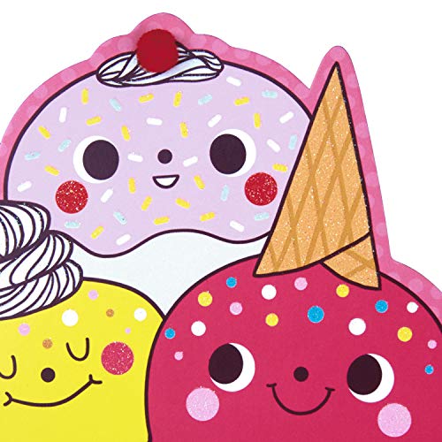 Hallmark Birthday Card for Kids (Ice Cream and Stars Stickers)