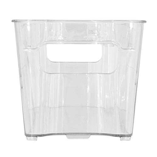 Glad Plastic Refrigerator Organizer Bin – Clear Stackable Fridge/Freezer Storage Container, 14.5” x 4.2” x 4”