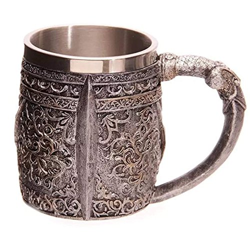 EightHD Stainless Steel Skull Mug 3D Design Cup