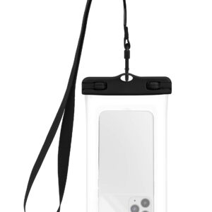 CaliCase Universal Waterproof Phone Pouch - IPX8 Waterproof Floating Phone Case with Lanyard for iPhone X-14/ S20-S23/ Pixel 1-7 - Clear