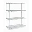 Nexel Chrome Wire Shelving, 54" W X 24" D x 63" H