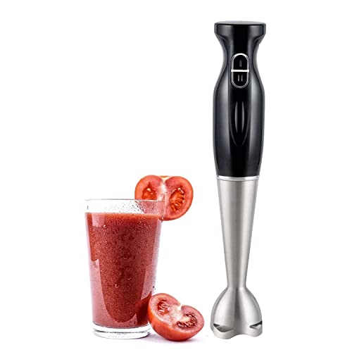 Alpine Cuisine Hand Blender 300 watt with 2 speed Stainless Steel Immersion Blender with Detachable, Multi Purpose Mixer, Whisk & Chopper, Juicer, Smoothie and Gym Protein Shaker