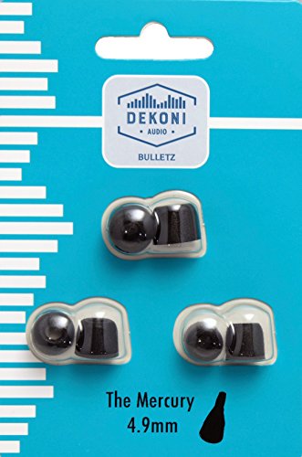 Dekoni Audio Premium Memory Foam Isolation Earphone Tips black - 3mm, 3 pack SM, MED, LRG SAMPLE PACK