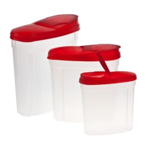 walterdrake pour and store plastic dispensers set of 3 food storage container