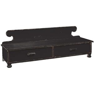 black counter shelf shabby aged finish kitchen drawer desk top organizer shelves