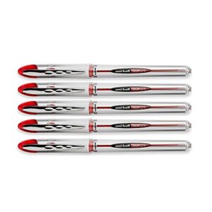 uniball vision elite roller ball stick pen, red bold 5 pens per order 69023