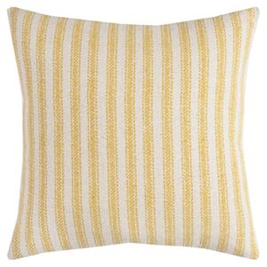rizzy home t11041 decorative pillow, 20 in x 20 in, yellow/neutral/brown