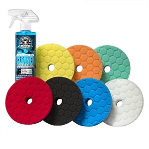 chemical guys bufx700 hex-logic quantum best of the best buffing and polishing pad kit, 16 fl. oz (8 items) (5.5 inch fits 5 inch backing plate)