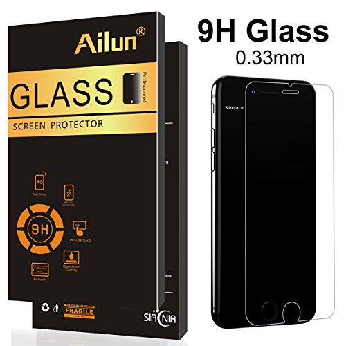 Ailun 0.33mm Screen Protector Compatible for iPhone 8,7,6s,6, 4.7-Inch, 3 Pack 2.5D Edge Tempered Glass,Case Friendly