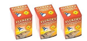 (3 pack) fluker's basking spotlight bulbs for reptiles - 60 watt