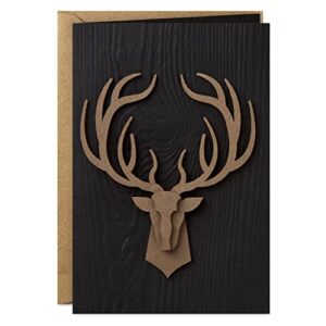 hallmark signature father's day card or birthday card for men (deer head)