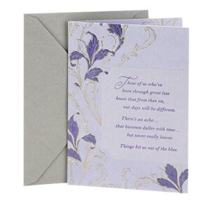 dayspring religious sympathy card (purple floral)