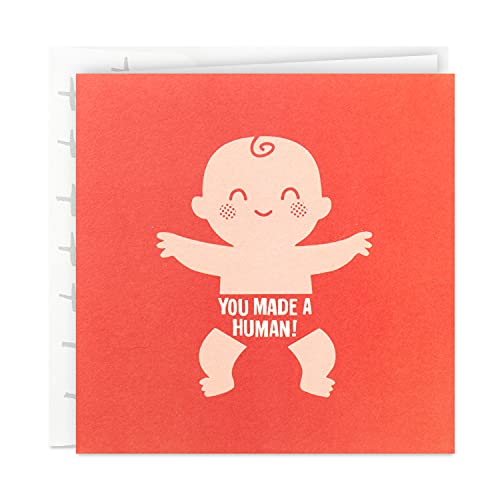 Hallmark Studio Ink Baby Congratulations Card (Made a Human)