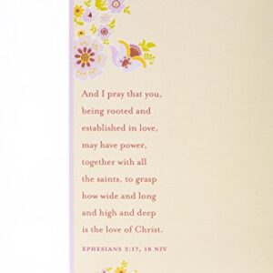 Dayspring Baptism Card for Baby Girls, Pink Dove Cross - 0399RZA1005