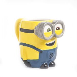 Zak Designs Despicable Collectible Keepsake Tea Hot DrinksBob Unique 3D Sculpted Ceramic Coffee Mug, 1 Count (Pack of 1), Bob the Minion