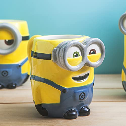 Zak Designs Despicable Collectible Keepsake Tea Hot DrinksBob Unique 3D Sculpted Ceramic Coffee Mug, 1 Count (Pack of 1), Bob the Minion