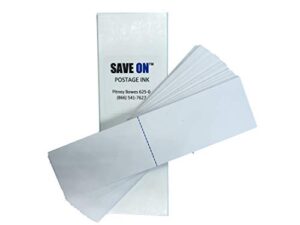 save on postage ink double tape strips – 625-0 perforated label sheets for printer - genuine compatible postage tape strips for sendpro c auto, csd3, dm300c, dm300i, dm300l series (300 tapes per box.)