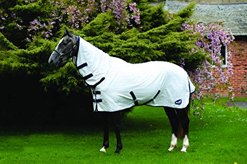 Masta SS18 Summer Fixed Neck Horse Rug (6ft 6) (White Check)