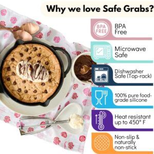 Safe Grabs: Multi-Purpose Silicone Original Microwave Mat as Seen on Shark Tank | Splatter Guard, Trivet, Hot Pad, Pot Holder, Minimize Mess (BPA Free, Heat Resistant, Dishwasher Safe),Set of 2 Purple