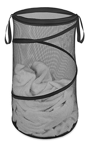 Whitmor Collapsible Laundry Hamper-Ast Pgray TURQ Blk