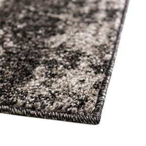 Unique Loom Del Mar Collection Area Rug - Lucille (5' 3" x 8' Rectangle, Dark Gray/ Ivory)