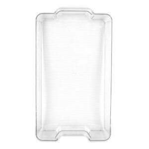 Glad Plastic Refrigerator Storage Bin with Handles | Clear Stackable Container for Fridge & Freezer Food, Produce, Pop | Heavy Duty Kitchen Organizer Box, 14.5” x 8.34” x 4