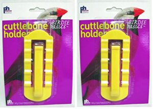 (2 pack) prevue pet products birdie basics cuttlebone & treat holder