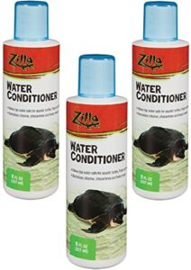 (3 pack) zilla reptile terrarium aquatic water conditioner, 8-ounce each