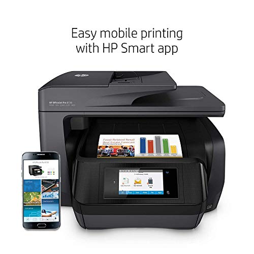 HP OfficeJet Pro 8720 All-in-One Wireless Printer, HP Instant Ink or Amazon Dash replenishment ready - Black (M9L74A)