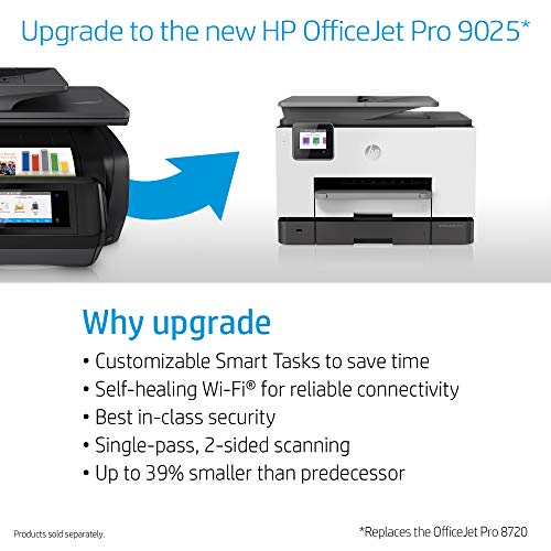 HP OfficeJet Pro 8720 All-in-One Wireless Printer, HP Instant Ink or Amazon Dash replenishment ready - Black (M9L74A)