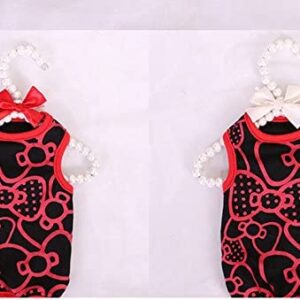 BUUEERR 5 Pack Pearl Beads Metal Elegant Rosette Clothes Hangers for Kids Children Pet Dog (Pink)