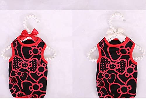 BUUEERR 5 Pack Pearl Beads Metal Elegant Rosette Clothes Hangers for Kids Children Pet Dog (Pink)