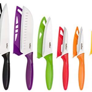 Zyliss E920144 6 Piece Knife Set | Multiple Sizes | Stainless Steel | Multicolour | 6 x Kitchen Knives With Protection Covers | Dishwasher Safe | 5 Year Guarantee