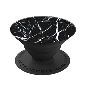 popsockets: collapsible grip and stand for phones and tablets - black marble