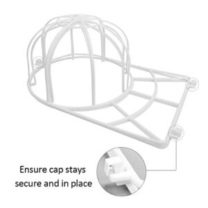 Hat Washer for Washing Machine,2 Pack Baseball Hat Washer,Cap Washer for Baseball Cap,Hat Cleaner Washing Cage,Dishwasher Hat Cleaning Rack Frame Holder,Curved/Flat Bill Ball Cap Shaper Protector Rack